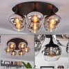 Azurara Plafondlamp Zwart, 6-lichts
