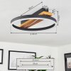 Angtasom Plafondlamp LED Bruin, houtlook, Zwart, 1-licht, Afstandsbediening