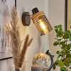 Azinhalinho Muurlamp Chroom, Zwart, 1-licht