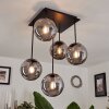 Salamonde Plafondlamp Zwart, 5-lichts
