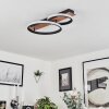 Canhestros Plafondlamp LED houtlook, Zwart, 1-licht