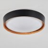 Louea Plafondlamp LED Bruin, houtlook, Zwart, 1-licht