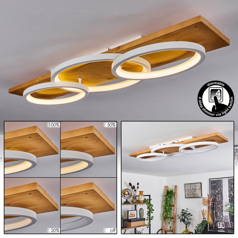 Pompu Plafondlamp LED Natuurlijke kleuren, Wit, 1-licht main product photo