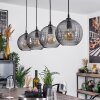 Kerang Hanglamp Zwart, 4-lichts