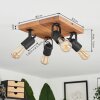 Kouk Plafondlamp Natuurlijke kleuren, Zwart, 4-lichts Kouk Plafondlamp Natuurlijke kleuren, Zwart, 4-lichts