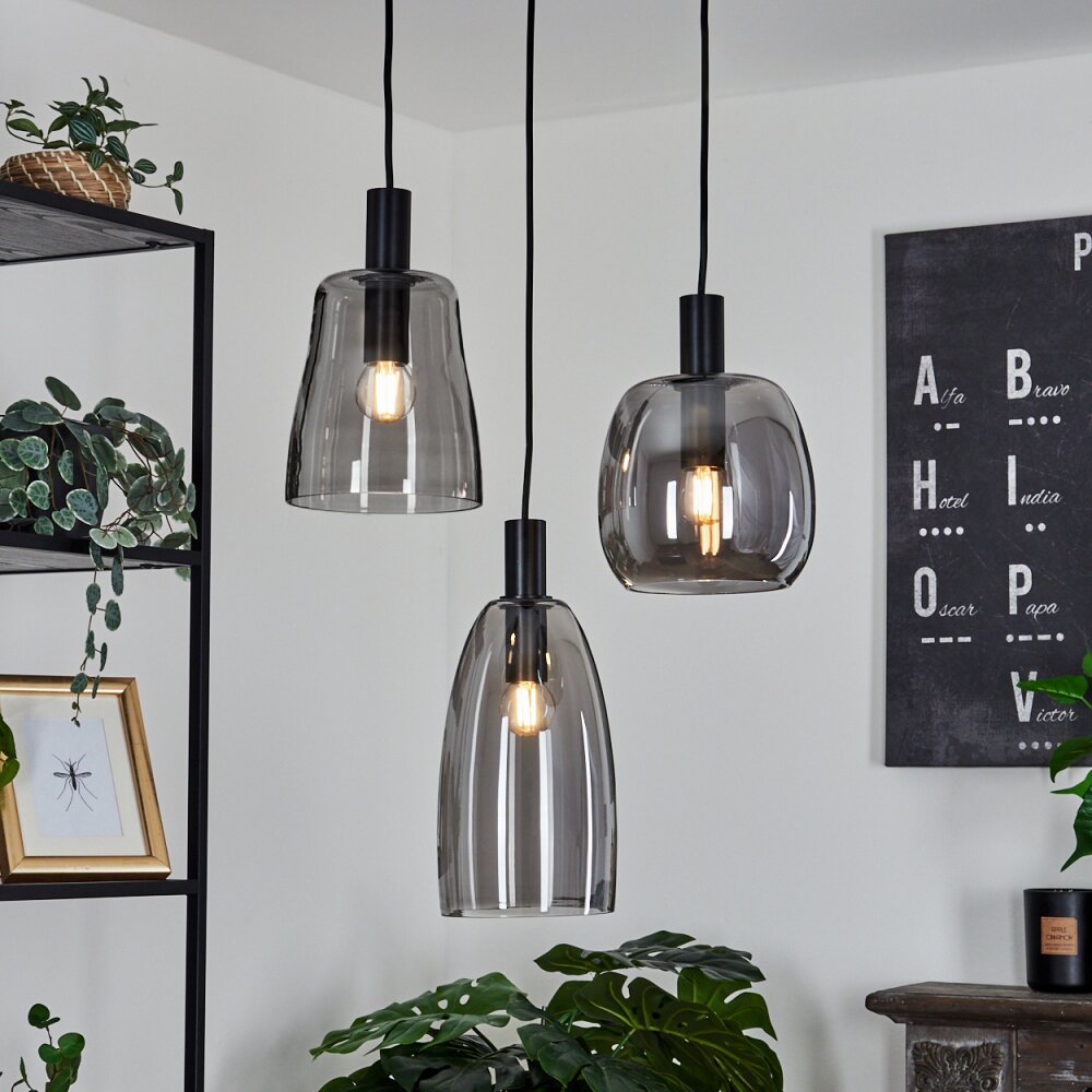 Kenong Hanger Zwart, 3-lichts