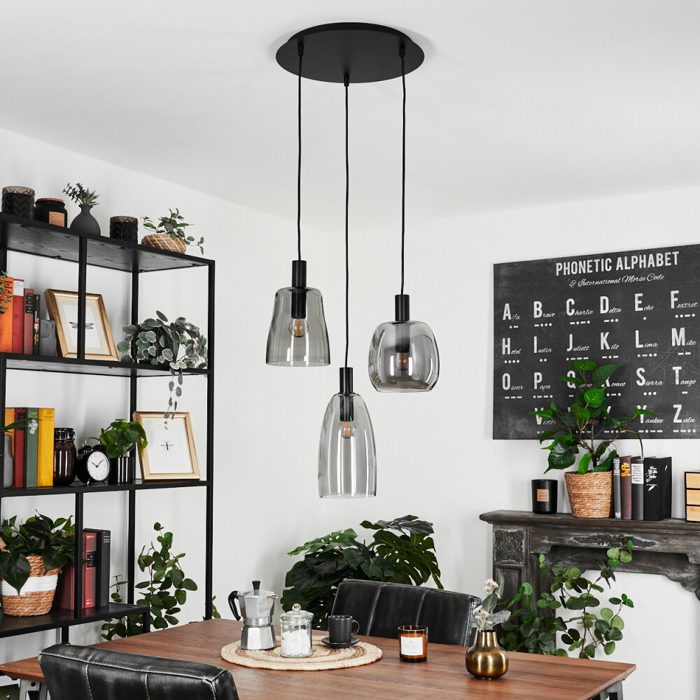 Kenong Hanger Zwart, 3-lichts