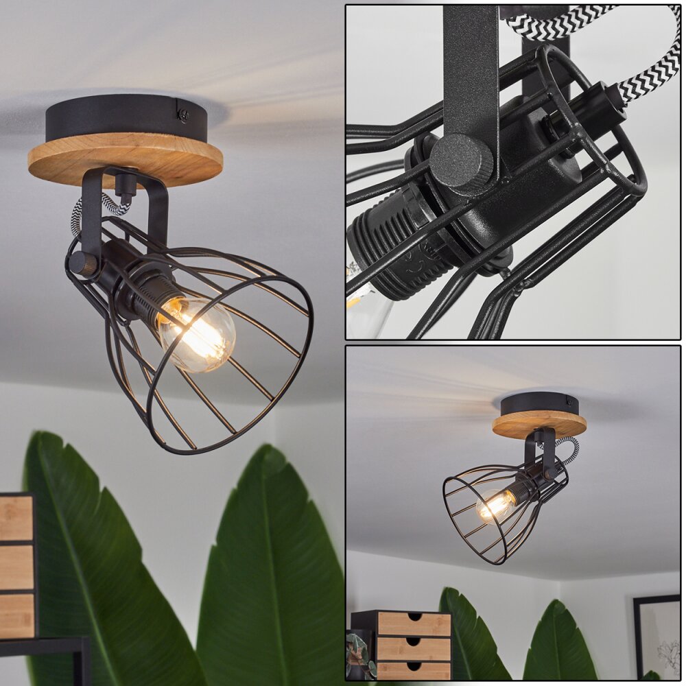 Tros Plafondlamp Natuurlijke kleuren, Zwart, 1-licht main product photo