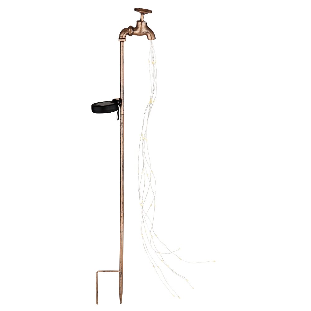 Globo WASSERHAHN Vloerlamp op zonne-energie LED Goud, 60-lichts main product photo