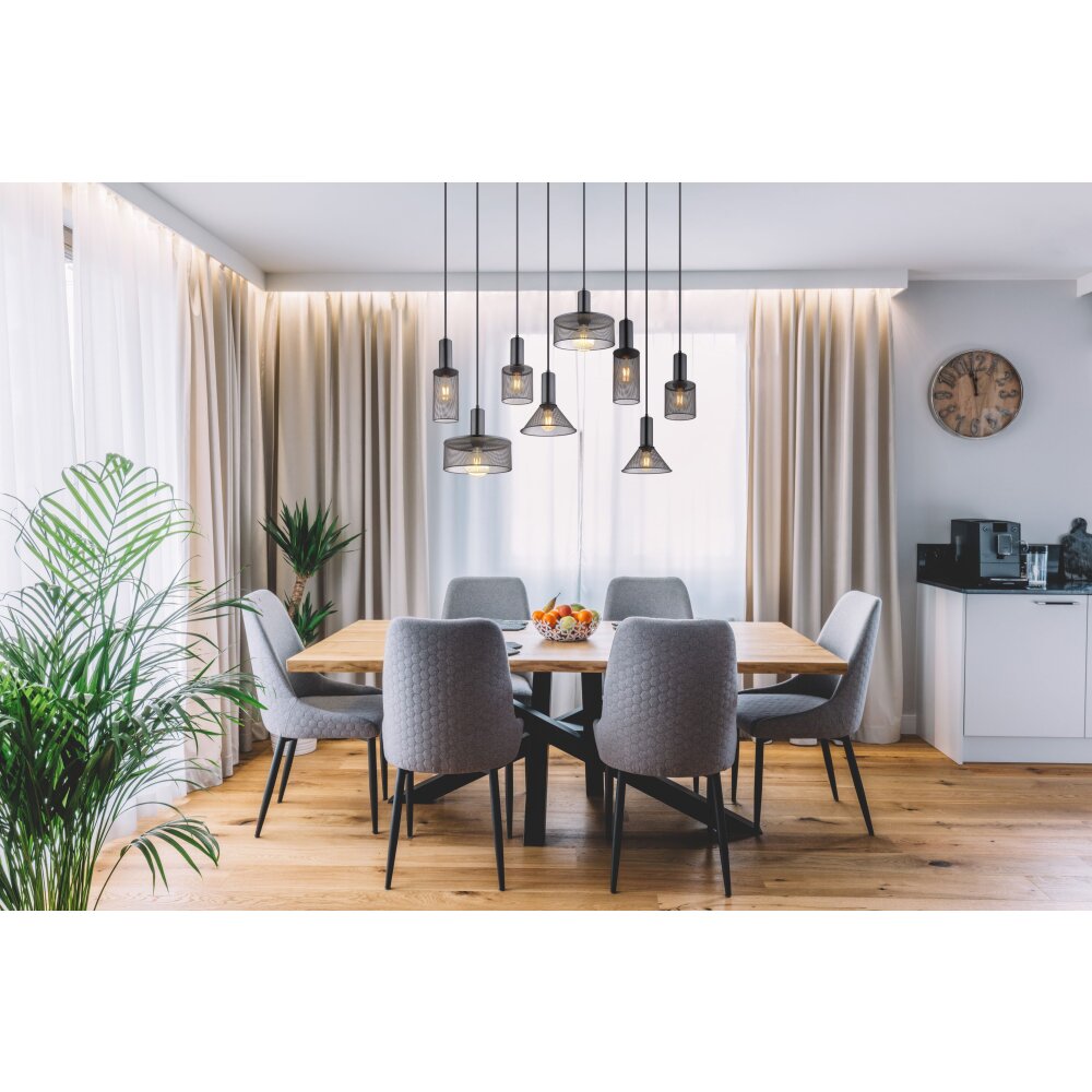 Globo JEDD Hanger Zwart, 8-lichts main product photo