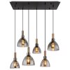 Globo MATTEA Hanger Zwart, 6-lichts