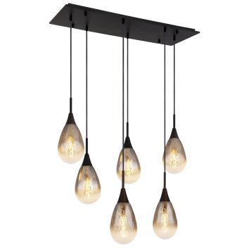Globo KRYS Hanger Zwart, 6-lichts