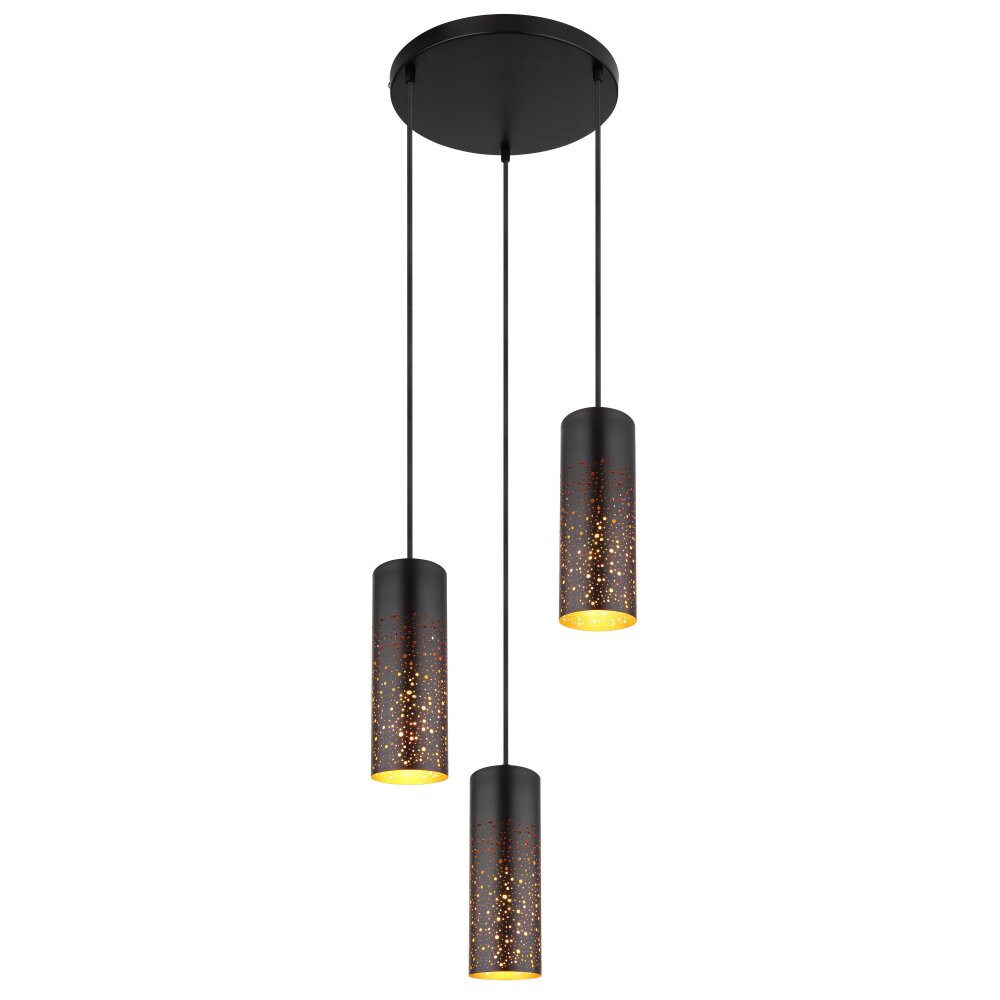 Globo CROCKY Hanger Zwart, 3-lichts main product photo