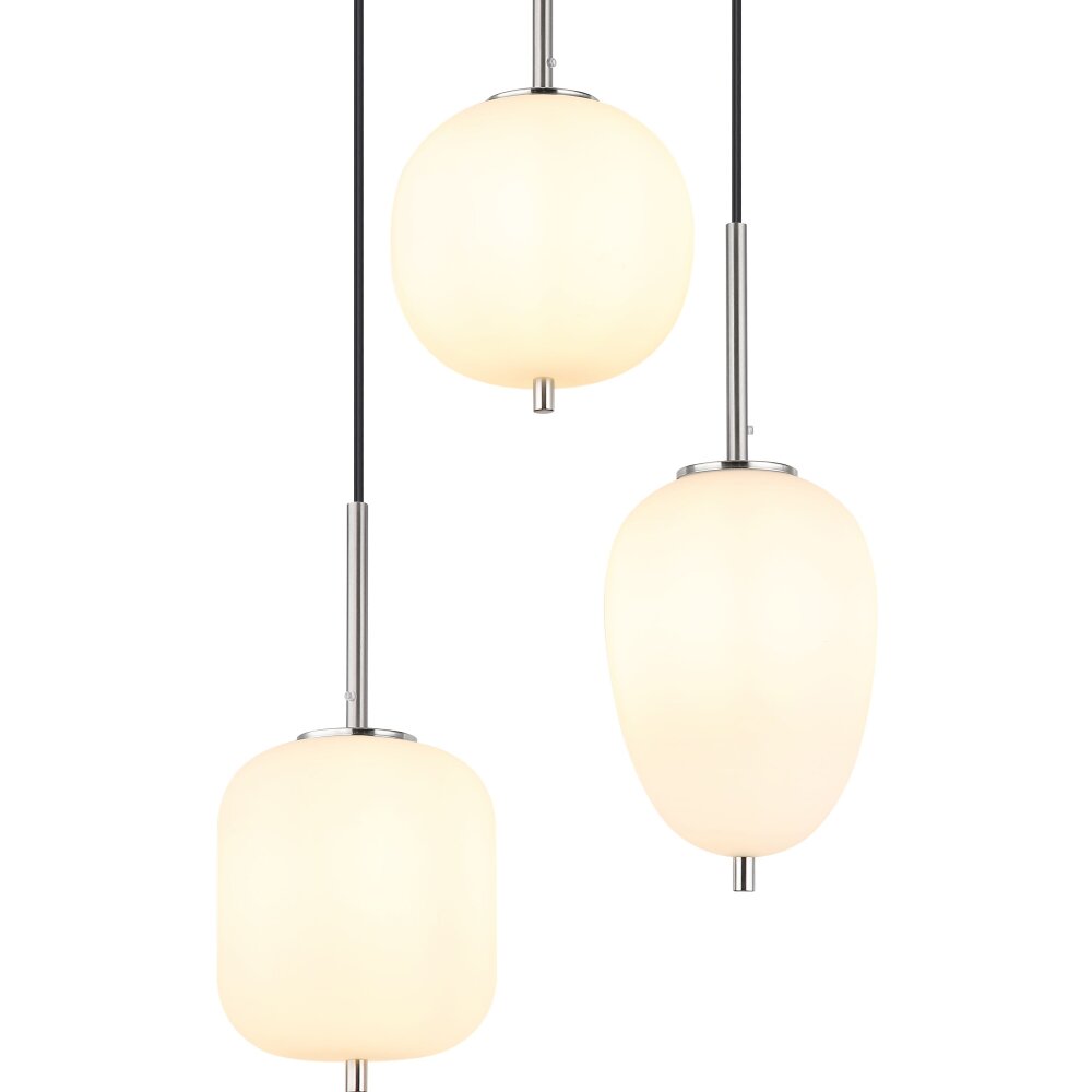 Globo BLACKY Hanger Nikkel mat, 3-lichts