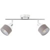Brilliant Naples Plafondlamp Zilver, 2-lichts