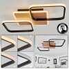 Tiutiella Plafondlamp LED Bruin, houtlook, Zwart, 1-licht