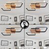 Tiutiella Plafondlamp LED Bruin, houtlook, Zwart, 1-licht