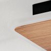 Tiutiella Plafondlamp LED Bruin, houtlook, Zwart, 1-licht