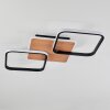 Tiutiella Plafondlamp LED Bruin, houtlook, Zwart, 1-licht