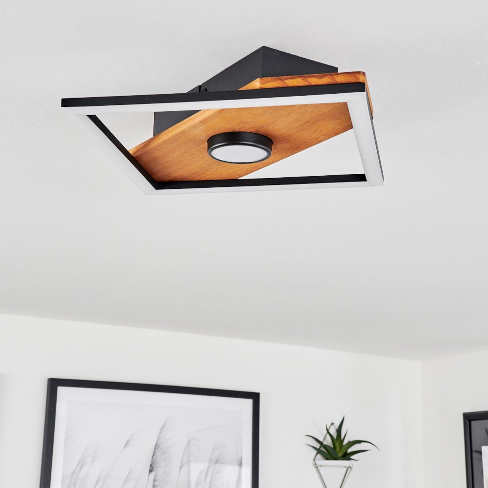Lomnion Plafondlamp LED Natuurlijke kleuren, Zwart, 1-licht