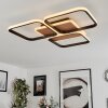Tiutiella Plafondlamp LED Bruin, houtlook, Zwart, 1-licht