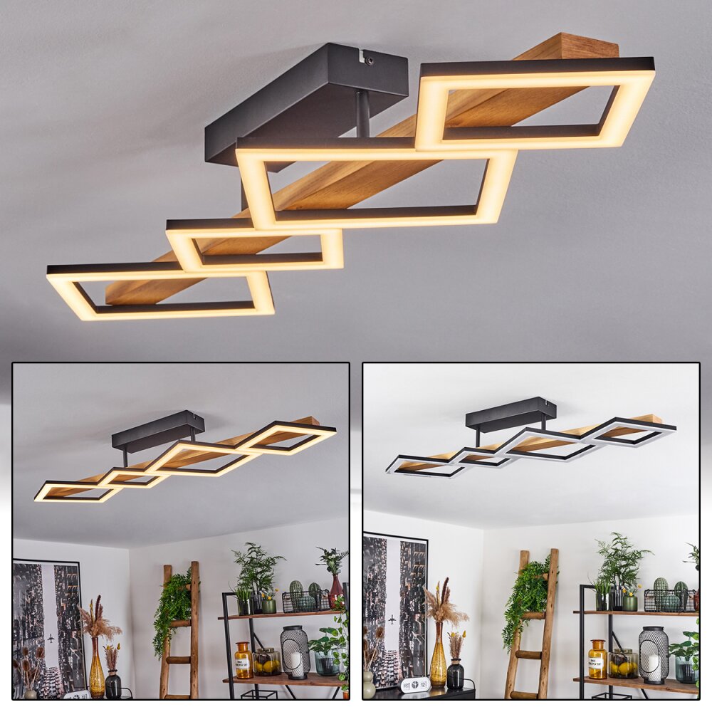 Tavon Plafondlamp LED Natuurlijke kleuren, Zwart, 1-licht main product photo