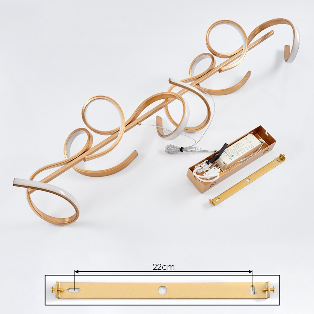 Lavaca Hanglamp LED Messing, 4-lichts