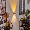 Sapri Muurlamp Oud messing, Zwart, 1-licht