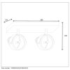 Lucide TALA LED Spot Zwart, 2-lichts