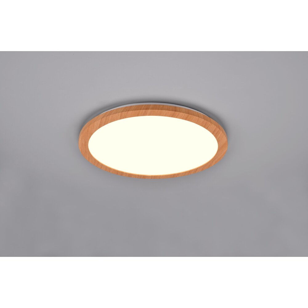 Reality Camillus Plafondpaneel LED houtlook, Wit, 1-licht main product photo