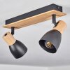 Kouek Plafondlamp Natuurlijke kleuren, Zwart, 2-lichts