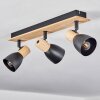 Kouek Plafondlamp Natuurlijke kleuren, Zwart, 3-lichts