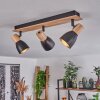 Kouek Plafondlamp Natuurlijke kleuren, Zwart, 3-lichts