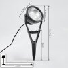 Phniet Tuinspot LED Zwart, 1-licht, Afstandsbediening, Kleurwisselaar
