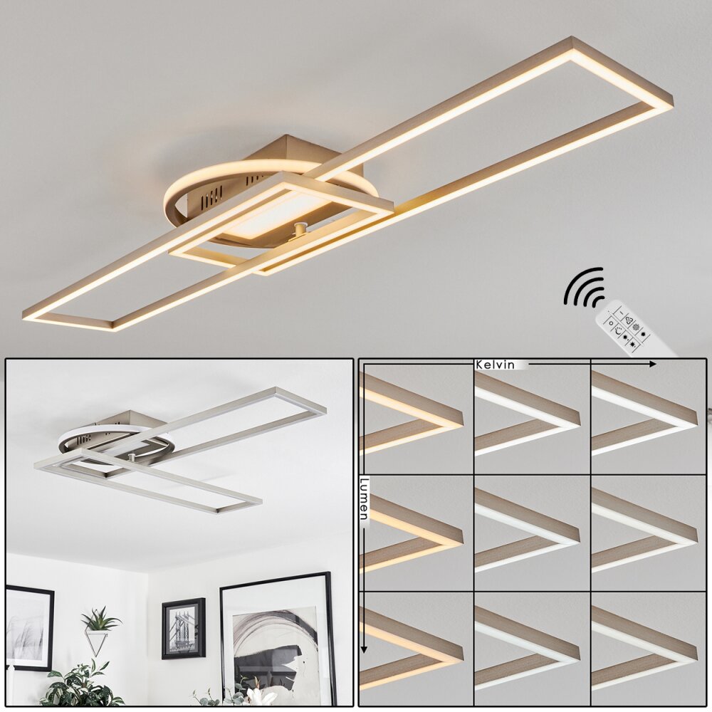 Lillavois Plafondlamp LED Nikkel mat, 1-licht, Afstandsbediening main product photo