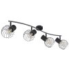 Globo BEVERONE Spotlamp Zwart, 4-lichts