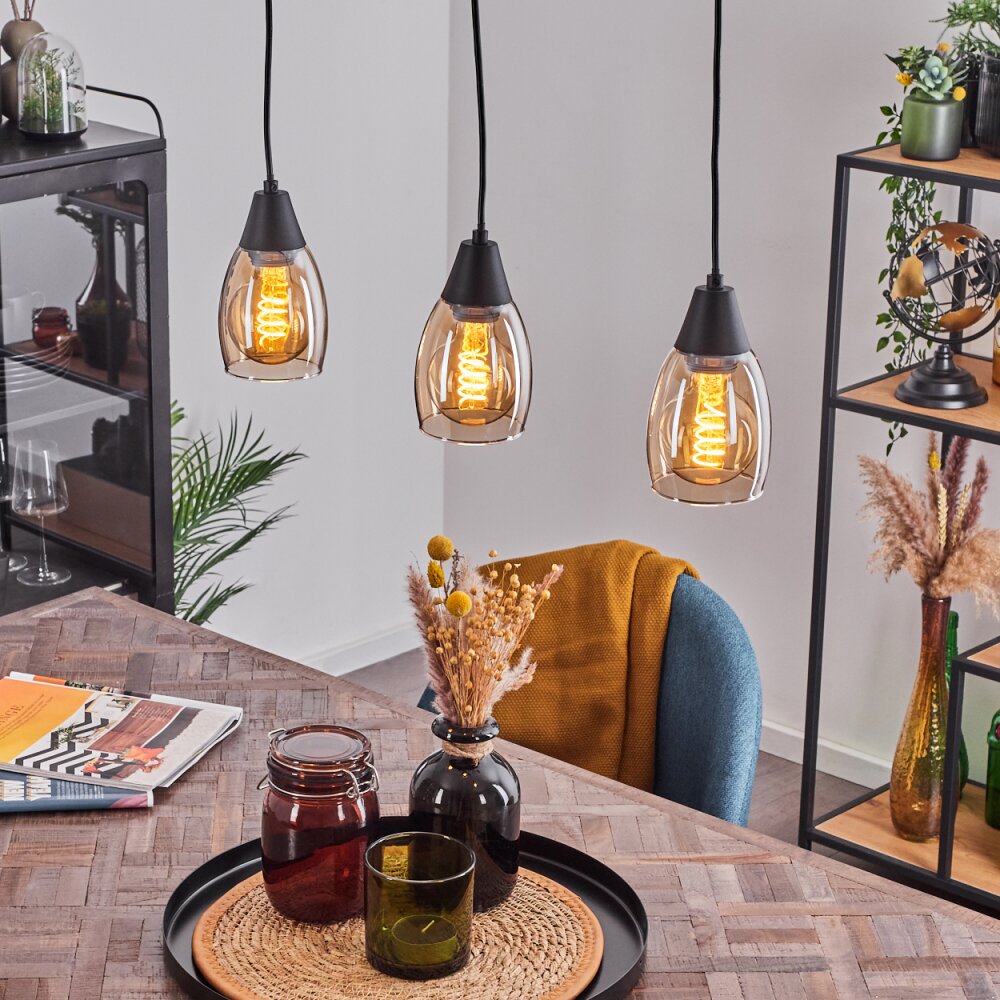 Lissade Hanger Zwart, 3-lichts main product photo