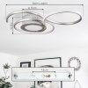 Olok Plafondlamp LED Nikkel mat, 1-licht, Afstandsbediening