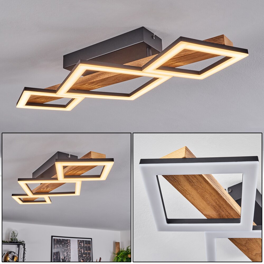 Tavon Plafondlamp LED Natuurlijke kleuren, Zwart, 1-licht main product photo