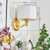 Manhenha Muurlamp Messing, 1-licht
