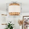 Marieux Plafondlamp Natuurlijke kleuren, Wit, 2-lichts