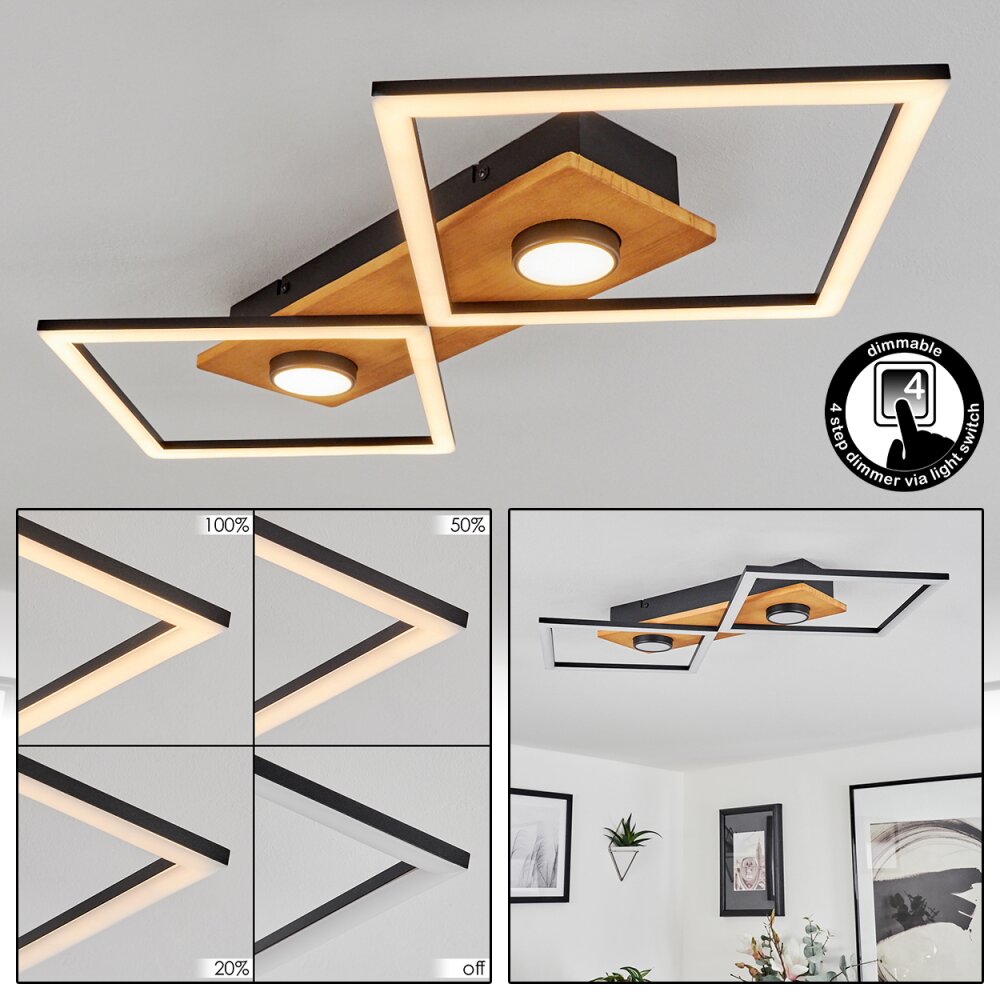 Lomnion Plafondlamp LED Natuurlijke kleuren, Zwart, 1-licht main product photo
