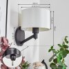 Manhenha Muurlamp Zwart, 1-licht