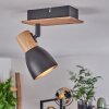 Kouek Plafondlamp Natuurlijke kleuren, Zwart, 1-licht