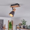 Kouek Plafondlamp Natuurlijke kleuren, Zwart, 1-licht