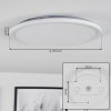 Hortinhas Plafondpaneel LED Wit, 1-licht, Afstandsbediening, Kleurwisselaar