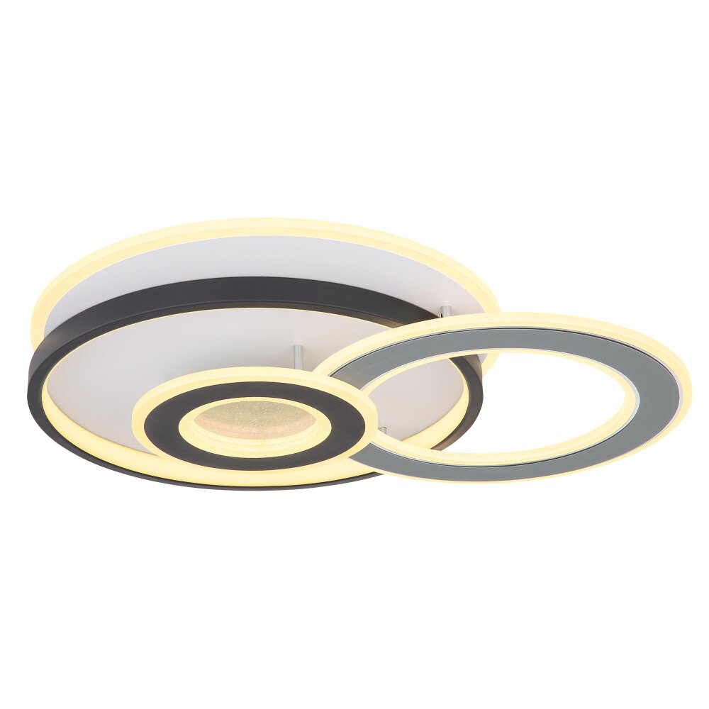 Globo BRIENNA Plafondlamp LED Grijs, Wit, 1-licht, Afstandsbediening main product photo