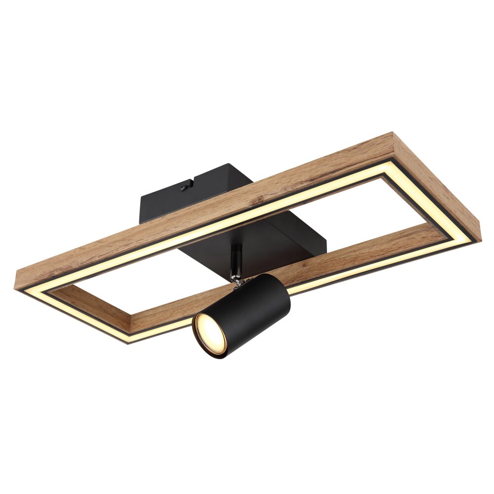 Globo MANDERA Plafondlamp LED Zwart, 1-licht main product photo