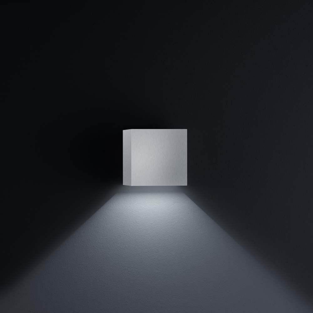 Helestra SIRI 44 Buiten muurverlichting Nikkel mat, 2-lichts main product photo