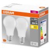 OSRAM Set van 2 LED E27 8,5 watt 2700 kelvin 806 lumen OSRAM Set van 2 LED E27 8,5 watt 2700 kelvin 806 lumen